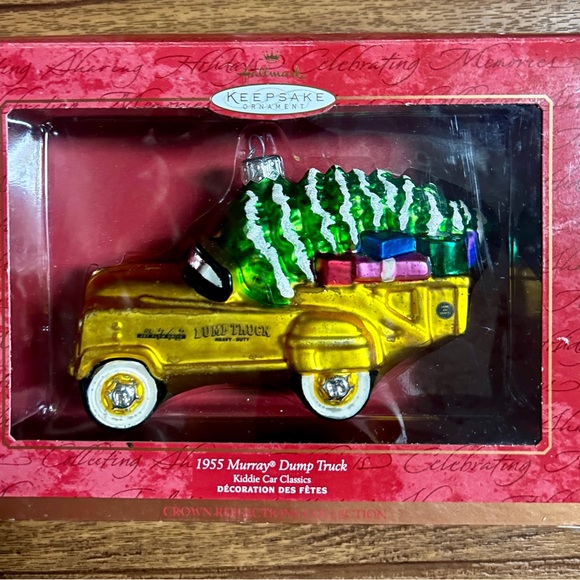 Hallmark • 2000 • 1955 Murray Dump Truck • Blown Glass • Ornament • W/ Box - Picture 9 of 14